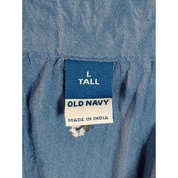 Old Navy Tiered Maxi Dress Large Tall Embroidered Cottage Boho Western Beachy - Picture 9 of 10